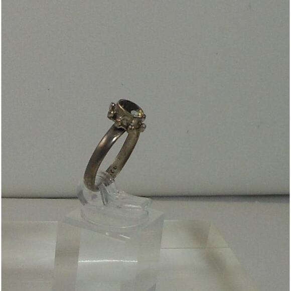 Handcrafted Gemstone Sterling Silver Ring - Vintage Bali Style - Size 6 - 2.1g - - Picture 5 of 7